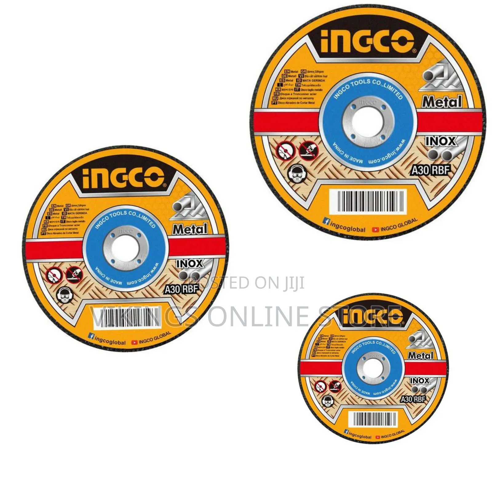 Ingco McD162301 Abrasive Metal Cutting Disc - Yellow
