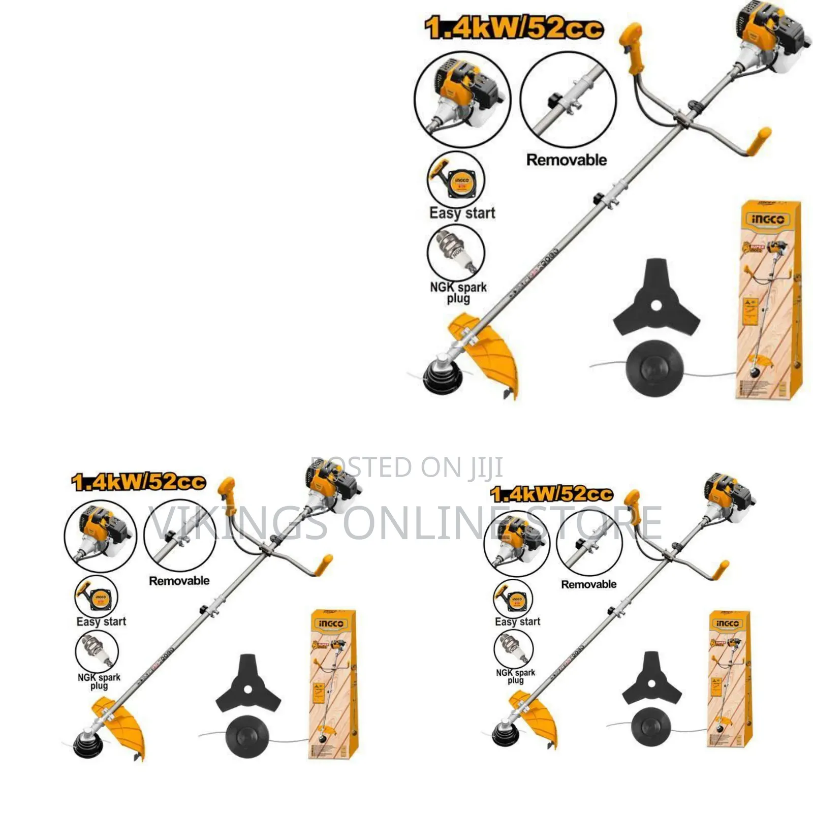 Ingco GBC - Gasoline Grass Trimmer and Bush Cutter - Orange