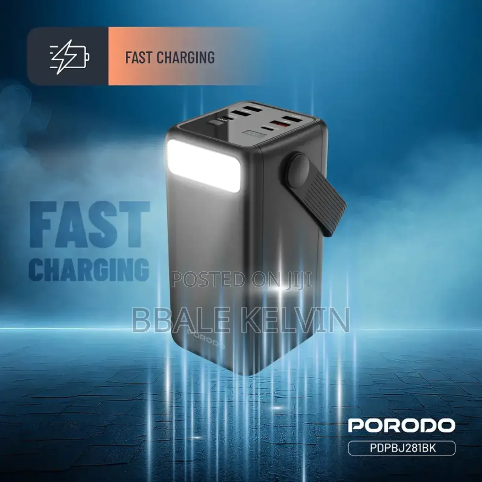 Porodo Lara 50000mah Power Bank With Integrated Cables and Flashlight