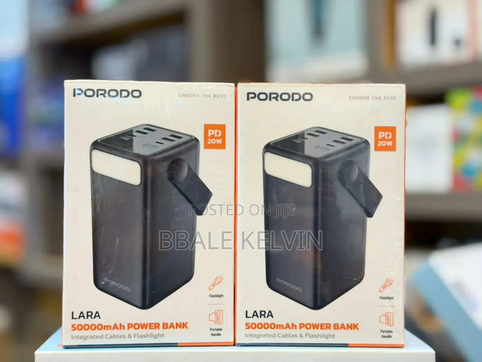 Porodo Lara 50000mah Power Bank With Integrated Cables and Flashlight