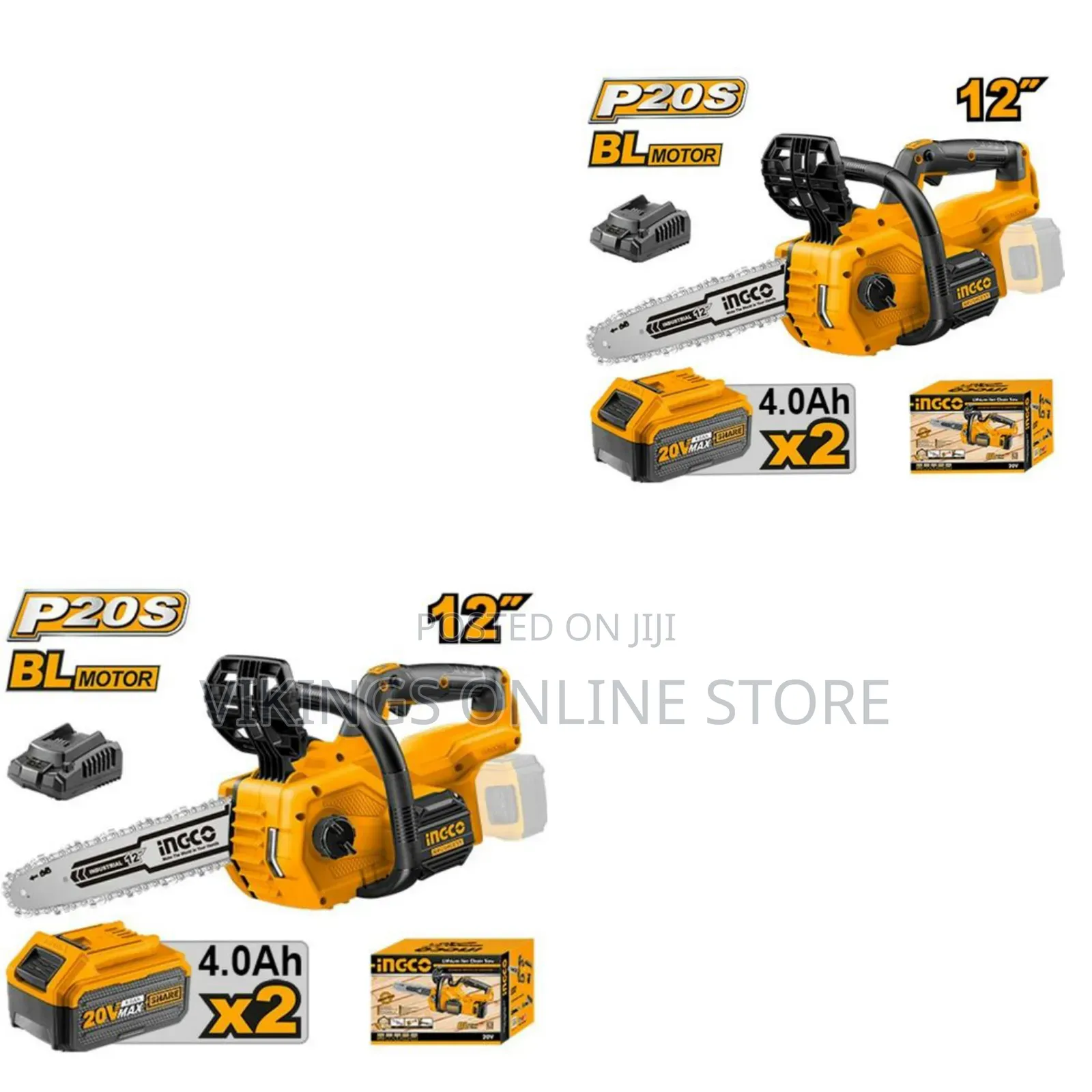 Ingco Cgsli201286 - Lithium-Ion Chain Saw - Orange