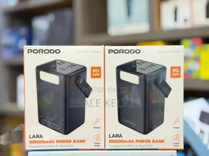 Porodo Lara 80000mah Power Bank With Integrated Cables and Flashlight