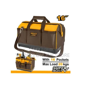 Ingco 16" Inch Tool Bag With 16 Pockets Multi-Functional Hand Tool