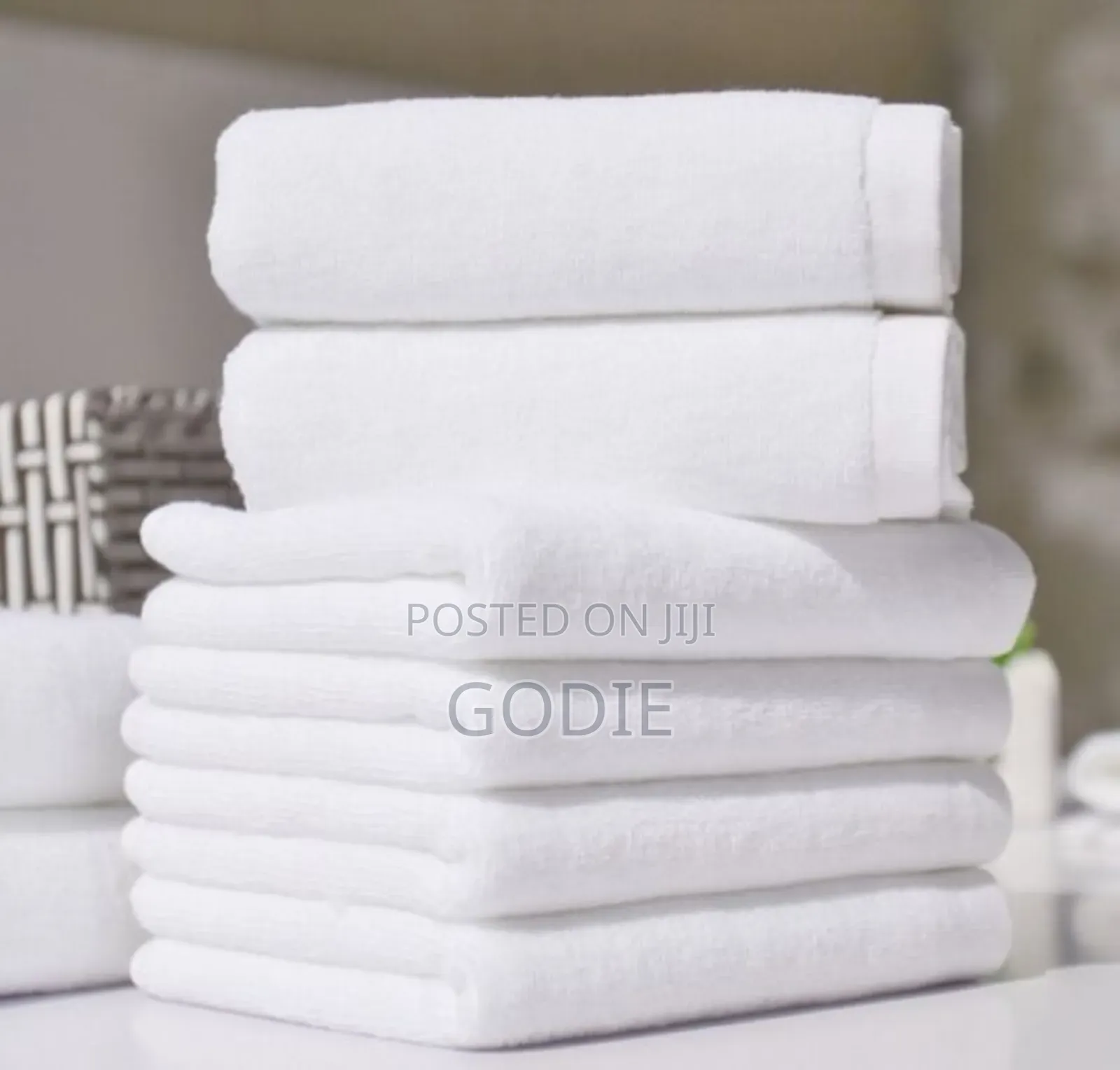 Generic Solid-Color Cotton Bath and Hand Towels.