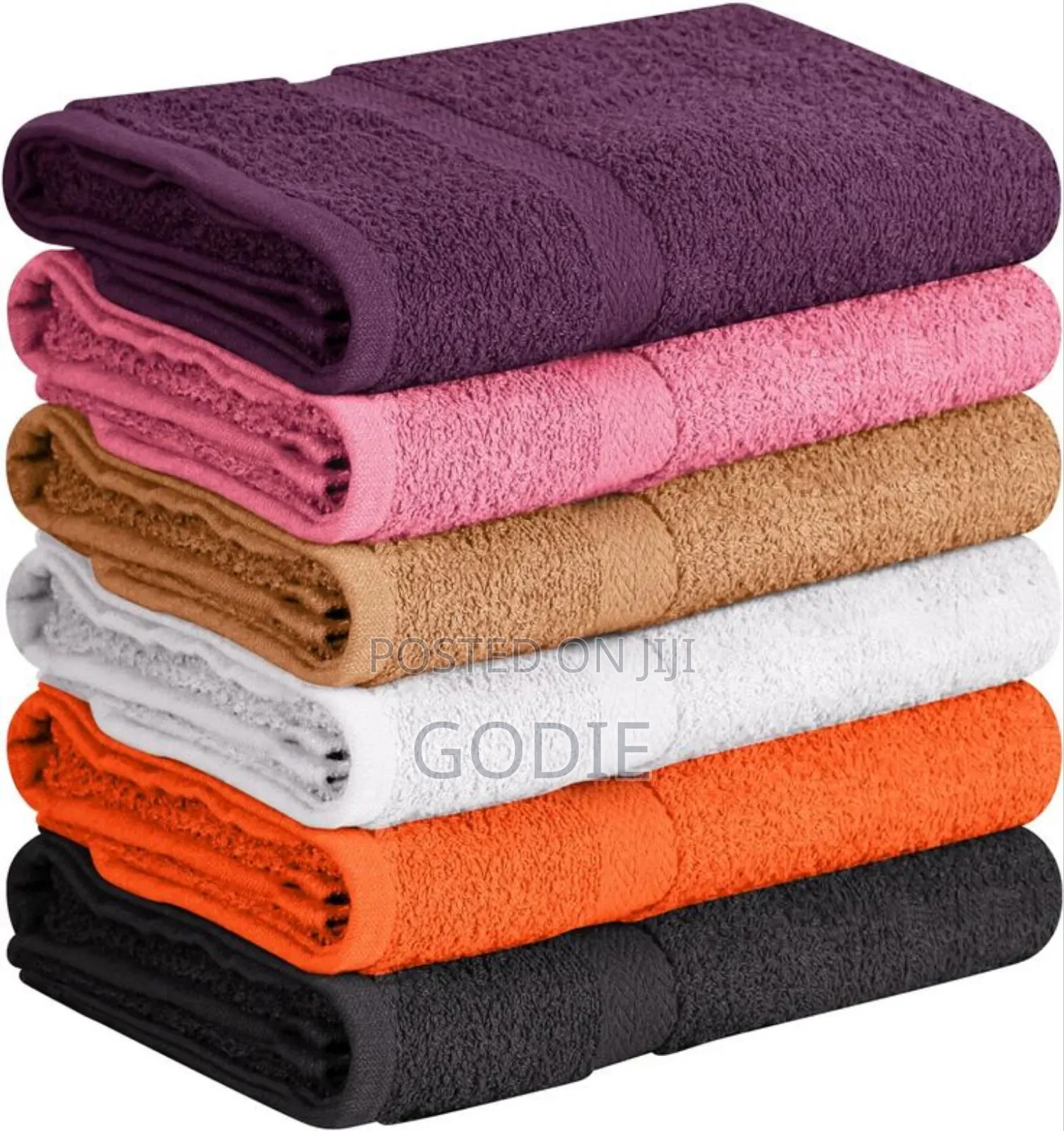 Generic Solid-Color Cotton Bath and Hand Towels.