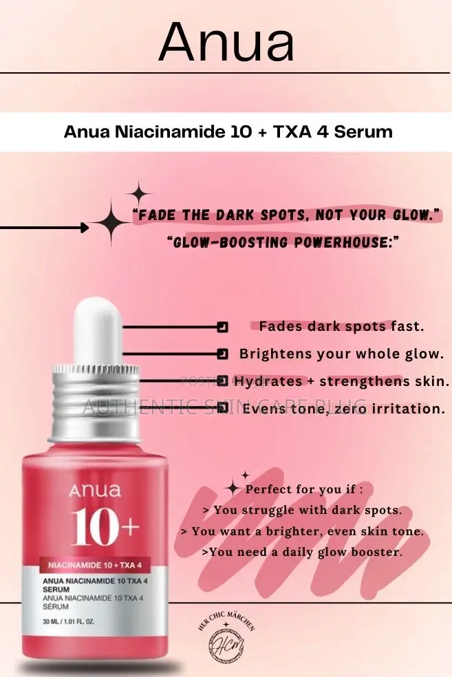 Anua Niacinamide 10% + Txa 4% Korean Dark Spots Serum