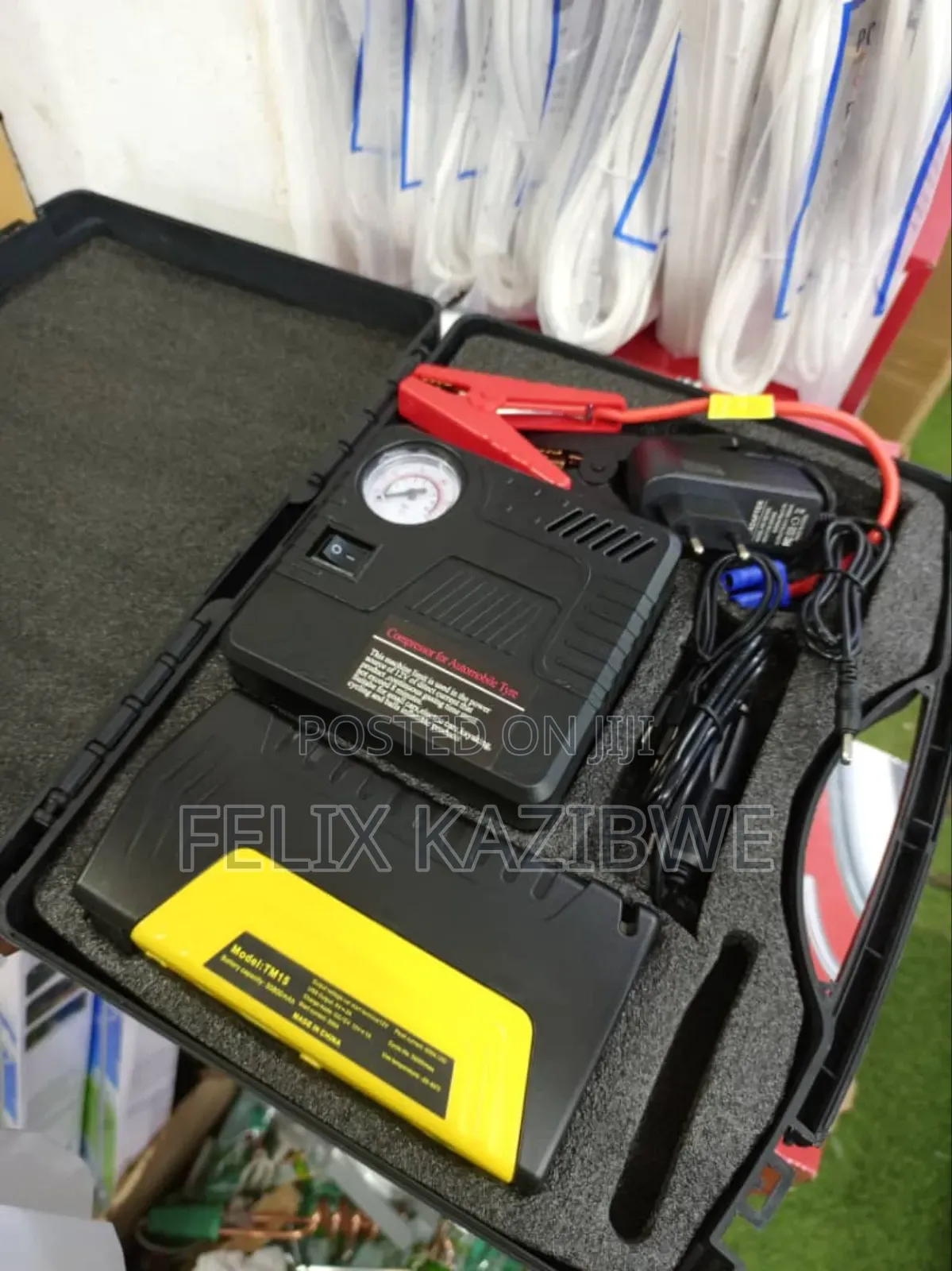 Multi Function Portable Jump Start Kit With Air Compressor.