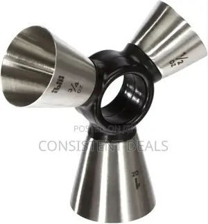 Triple Liqueur Measurer Clasica 11 Cm, Stainless Steel, Silver/Black