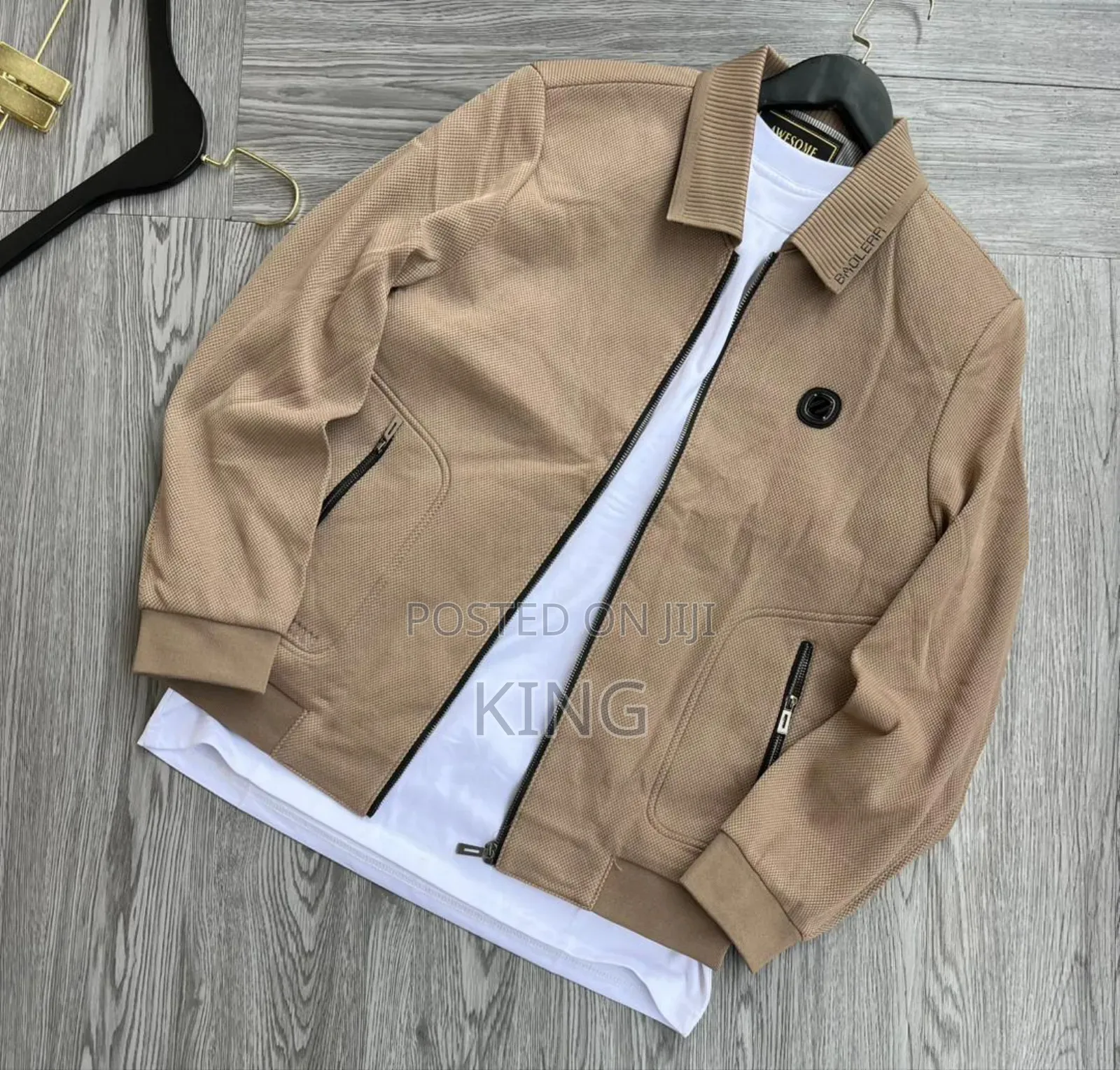 Cotton-Blend Caban Collar Jacket