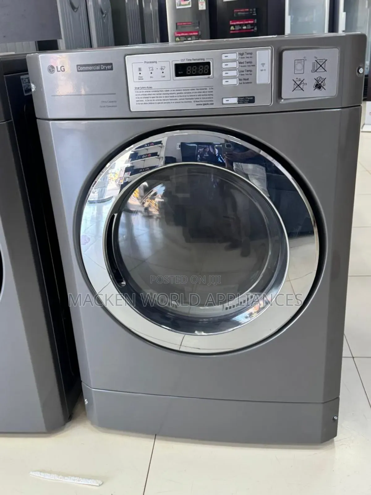 Lightbox Lg 15kg Commercial Dryer Front Load Silver, Wi-Fi Rv1840cd7