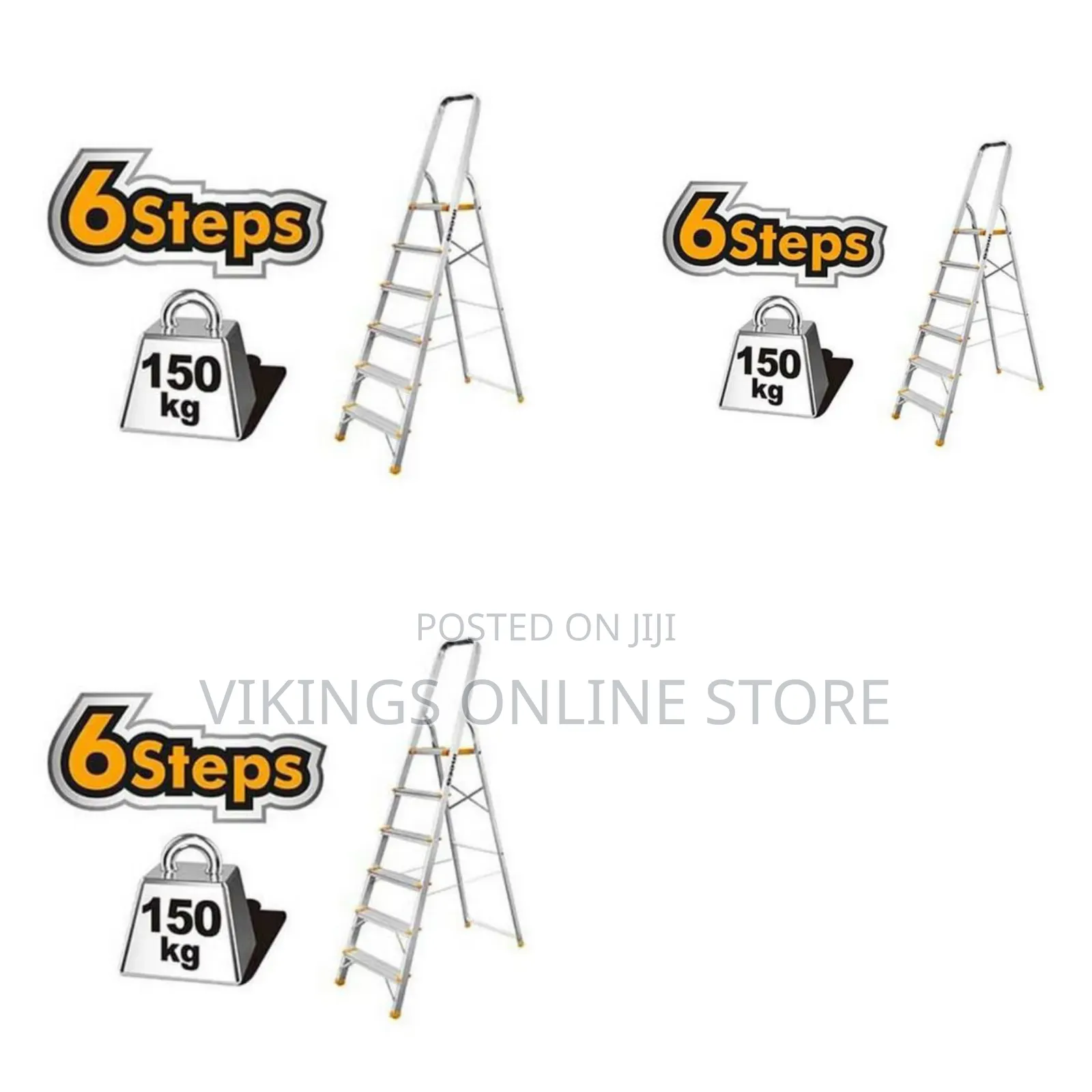 Ingco Aluminium Household Ladder 6steps - Silver