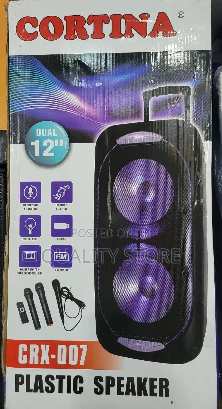 Cortina 12" Dual CRX-007 Plastic Speaker