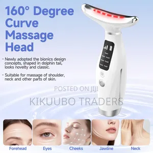 Electric Face Massager for Neck and Face With 3 Led Colors,