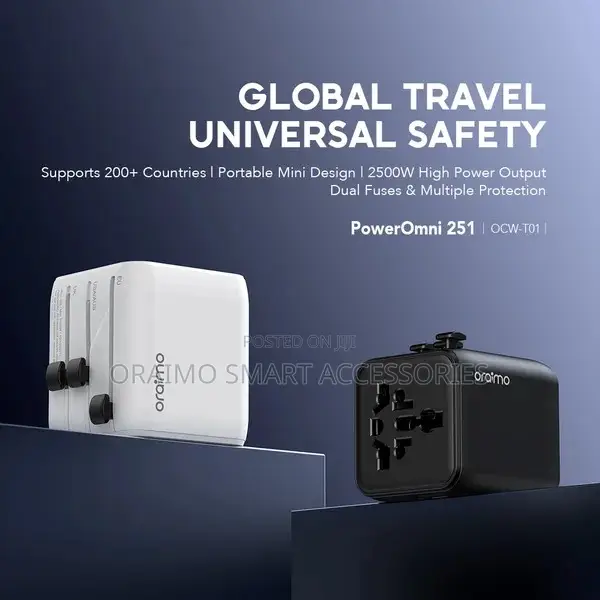 Oraimo Poweromni 251 2500w Multi-Plug Travel Converter