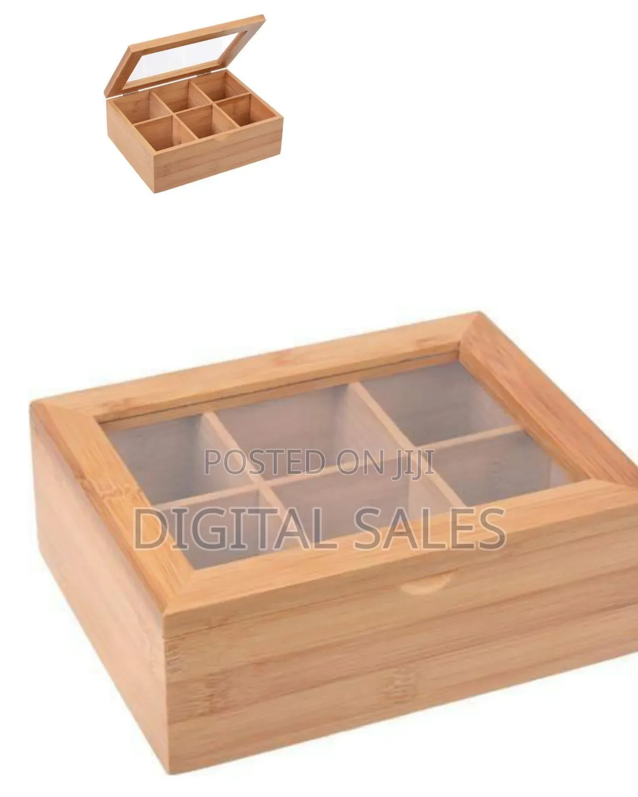 Elegant Wooden Storage Organizer With Transparent Lid