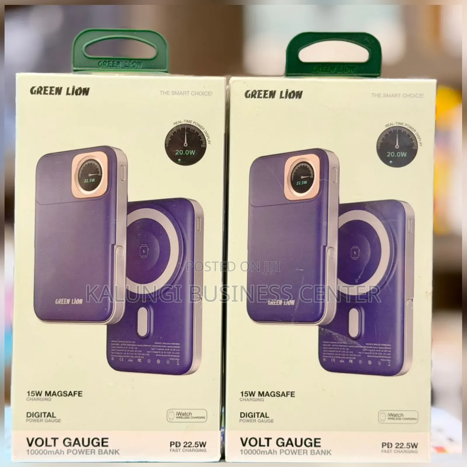 Magsafe Wireless Power Bank Green Lion Volt Gauge 10000mah Power Bank