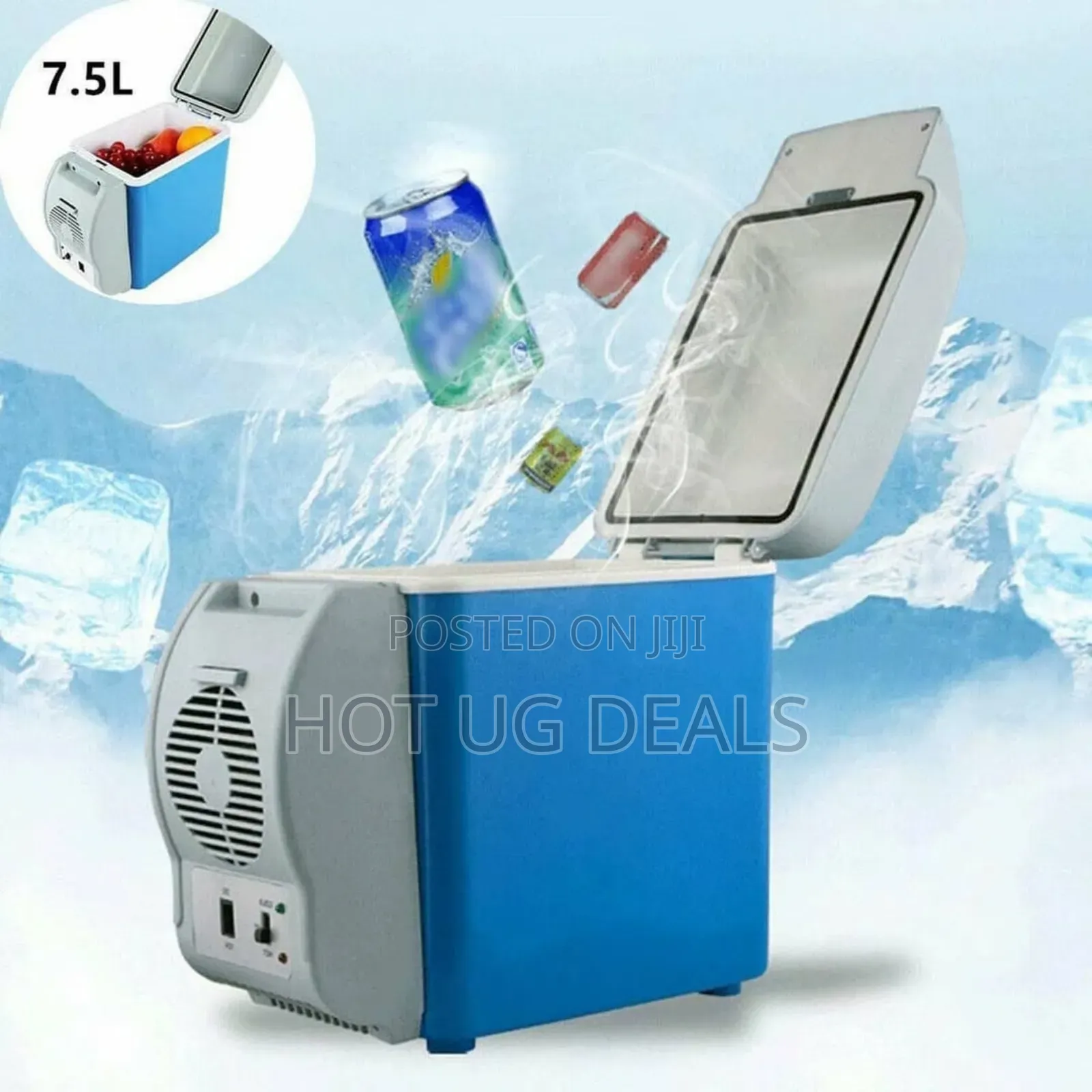 7.5l Mini Car Refrigerator- Multi Colours