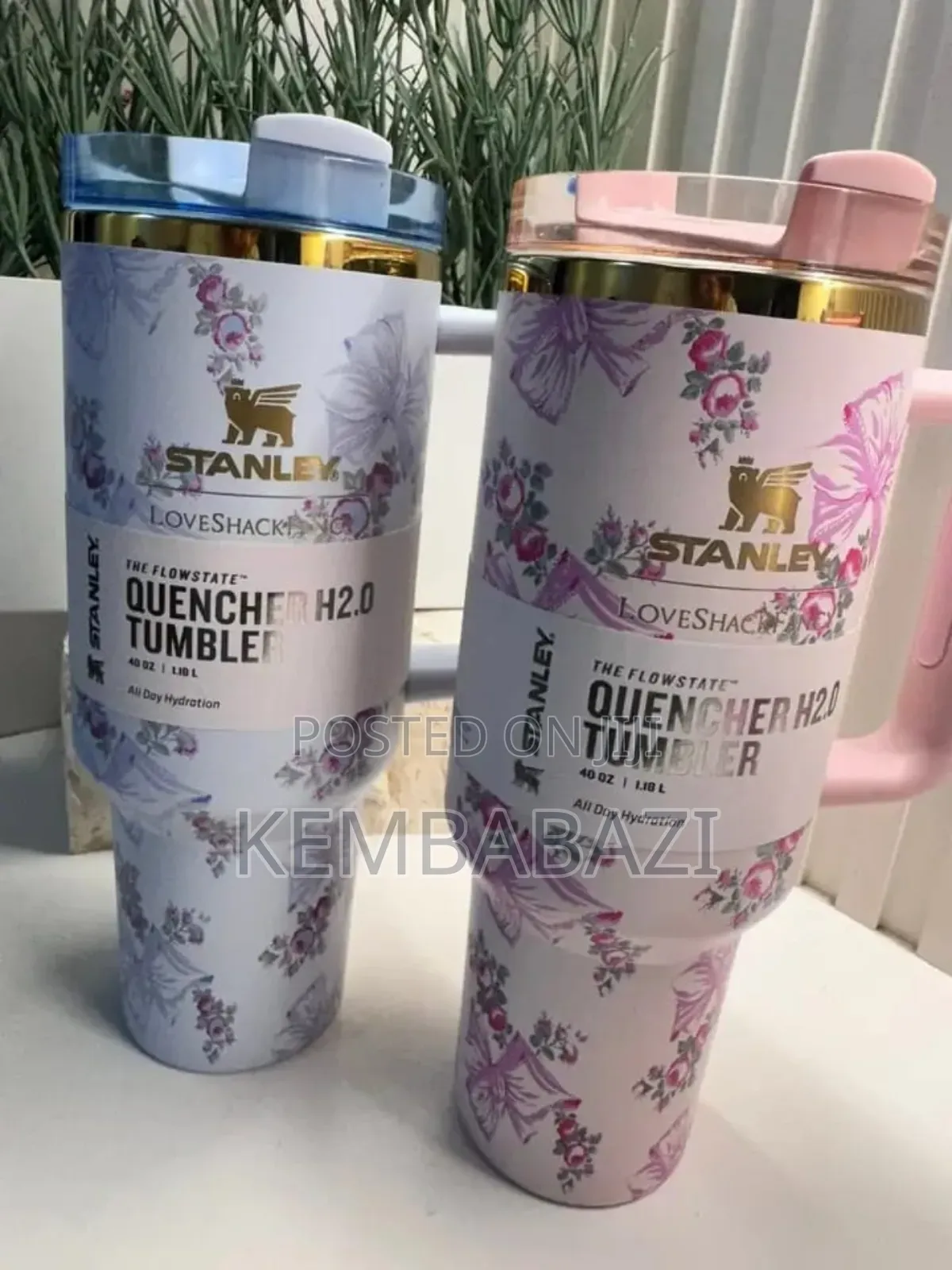 Stanley X Loveshackfancy 40 Oz Flowstate Quencher H2.0 Tumbler.