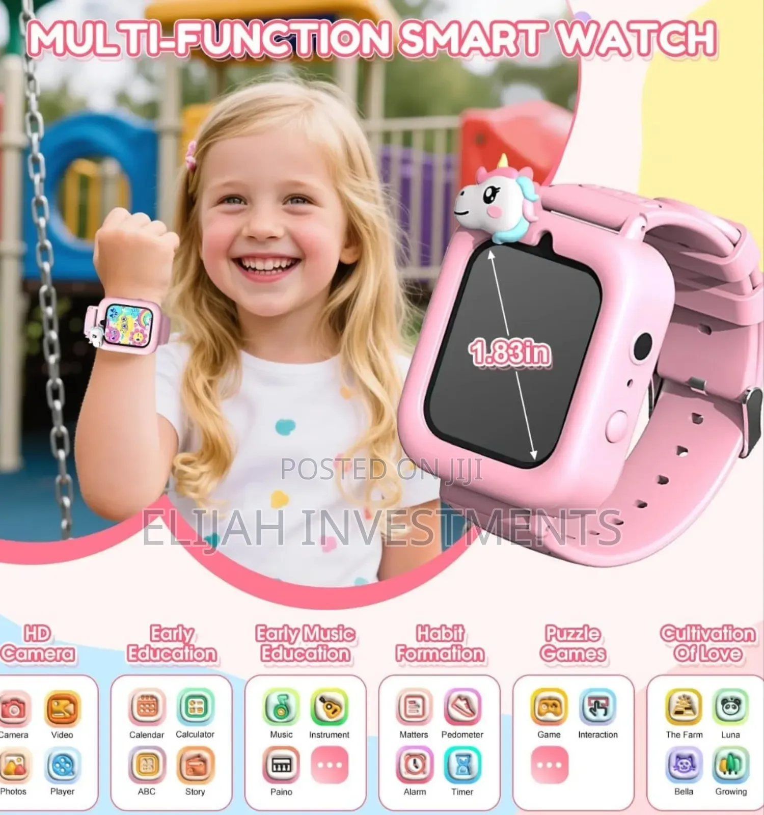 Kids Smart Watch With Camera Games