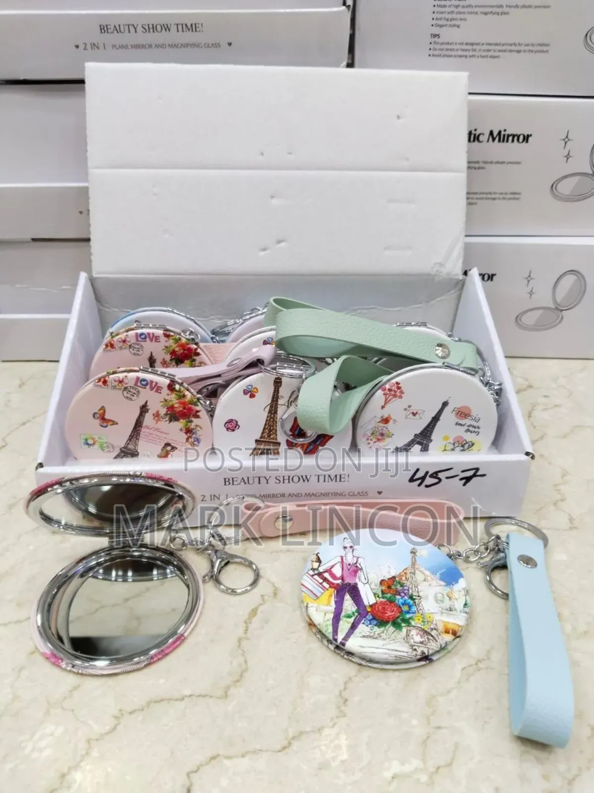 Floral Compact Mirror 9 Piece in the Box