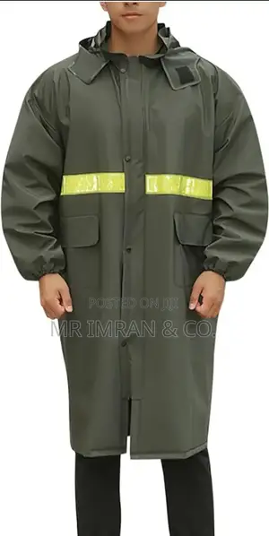 Full-length, Waterproof Pvc Or Polyester Raincoat For Adults