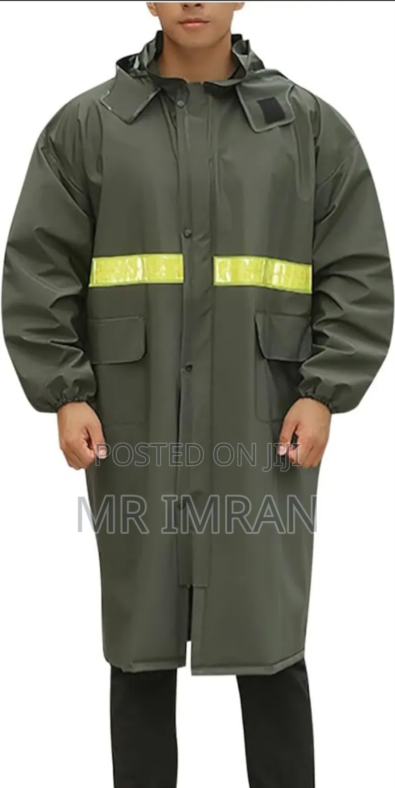 Full-length, Waterproof Pvc Or Polyester Raincoat For Adults