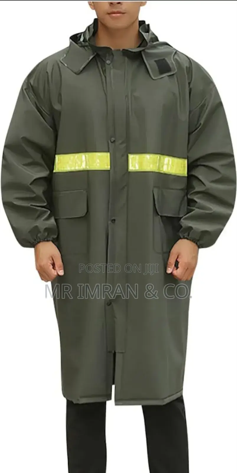 Full-length, Waterproof Pvc Or Polyester Raincoat For Adults