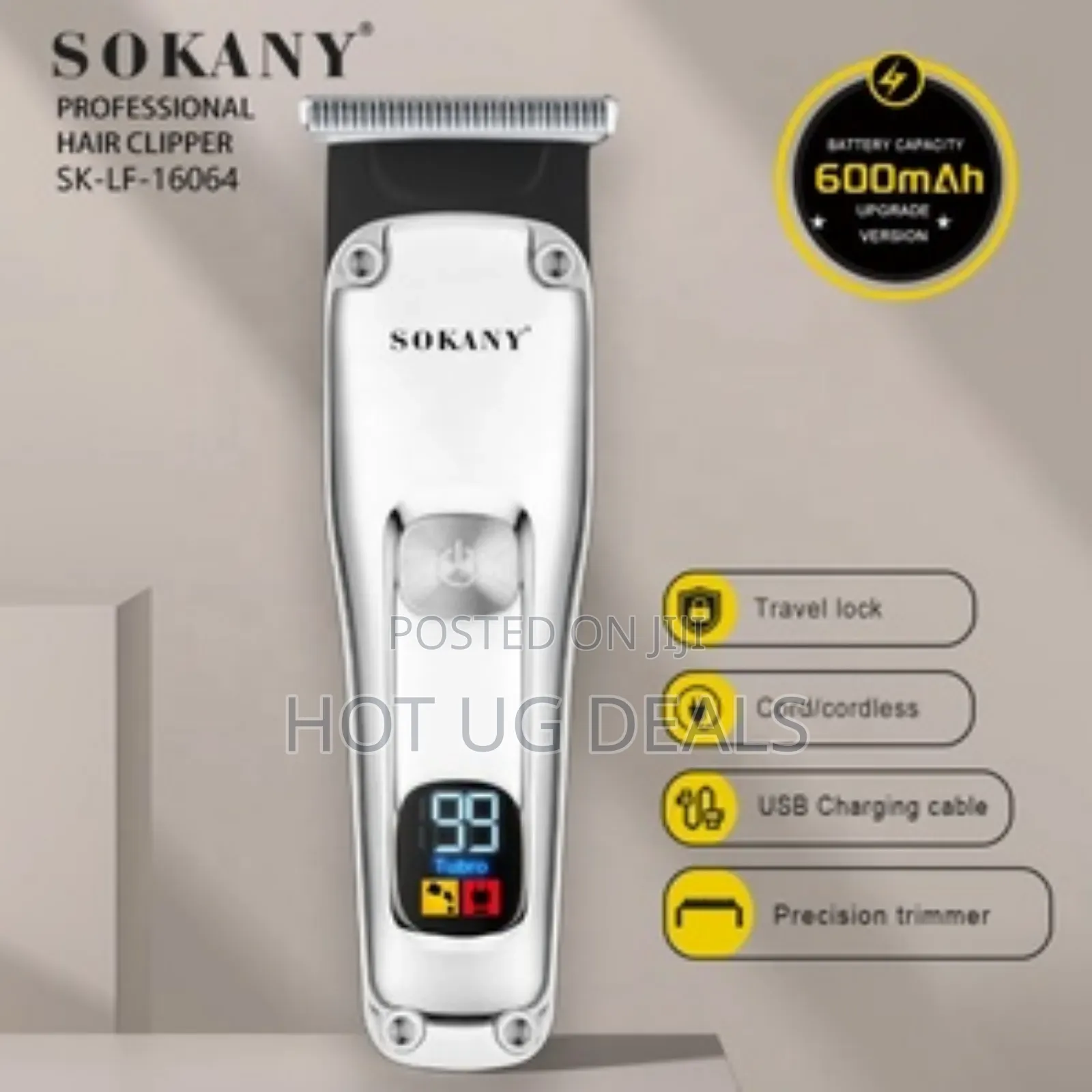 Sokany Sk-16064 Professional Hair Clipper Rechargeable