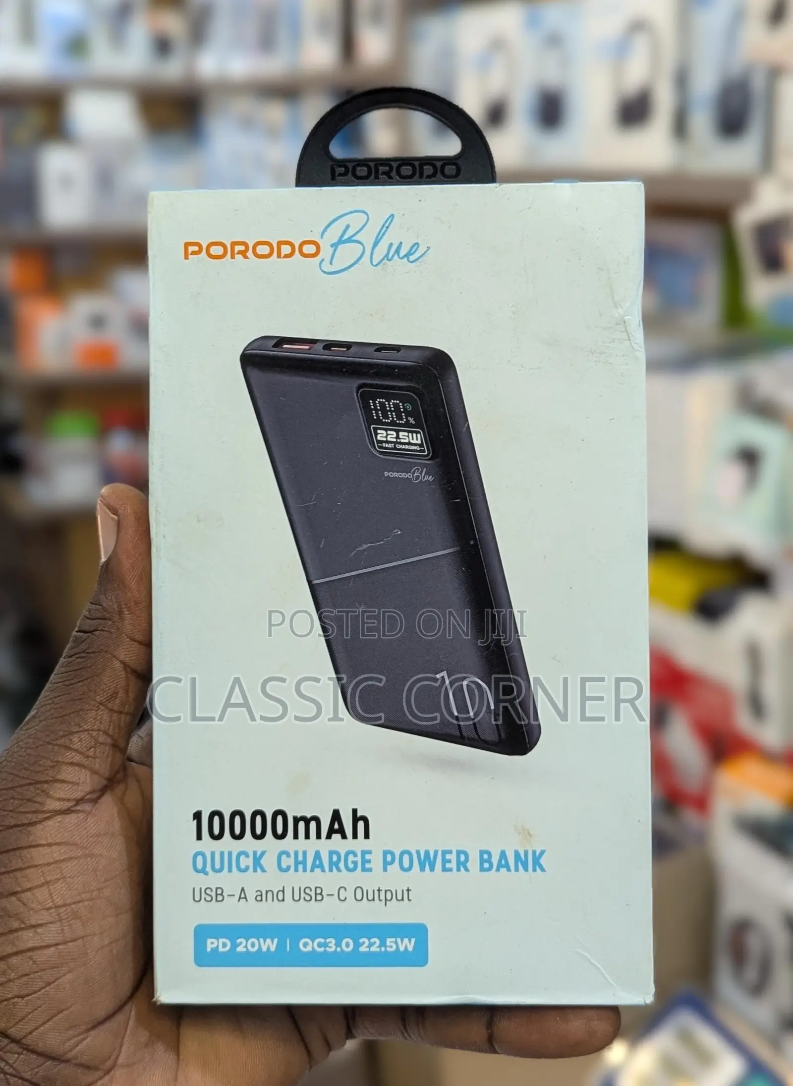 Porodo Blue Quick Charge Power Bank 10000mah