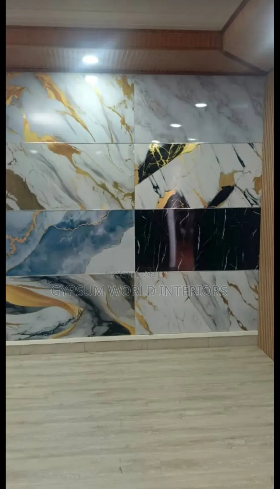 Marble Boards on Wall Installation
