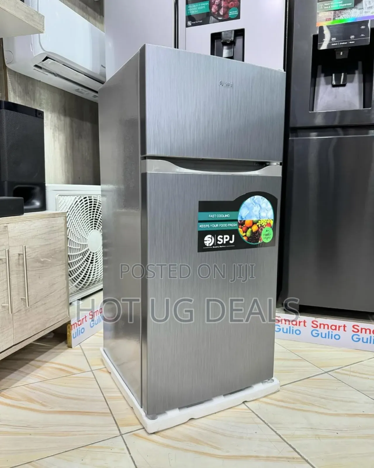 Spj 149l Double Door Refrigerator / Fridge -dark Grey (3yrs Wrnt)