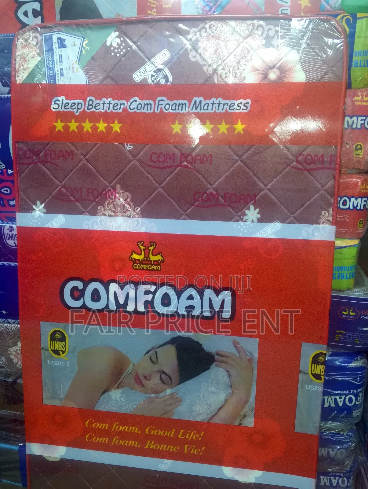 Super Density Mattress. 3*6*5 Inches.( Brown)