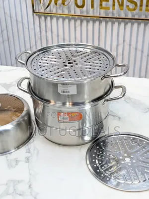 3-tier Stainless Steel Food Steamer With Timer 32cm – Fast Cooking