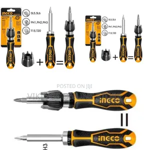 Ingco 13 in 1 Ratchet Screwdriver Set - Black / Silver