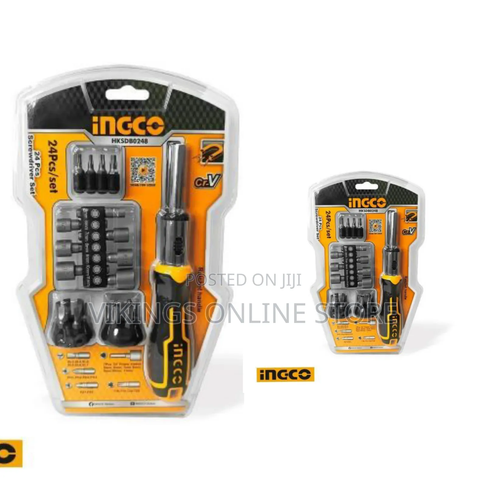 Ingco Hksdb0248 – 24 PCS Screwdriver Set - Black