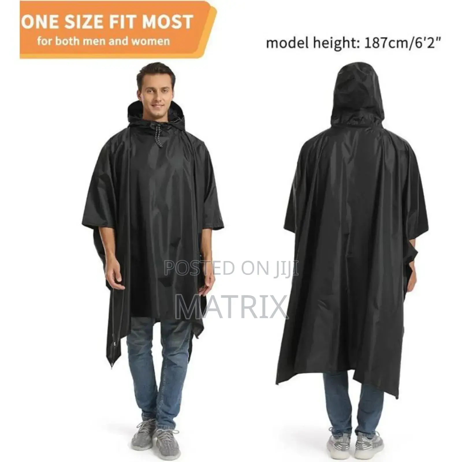 Rain Poncho Multifunctional Waterproof Raincoat With Hood for Adult