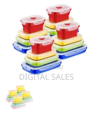 Versatile Collapsible Silicone Food Storage Container Set (Pack of 4)
