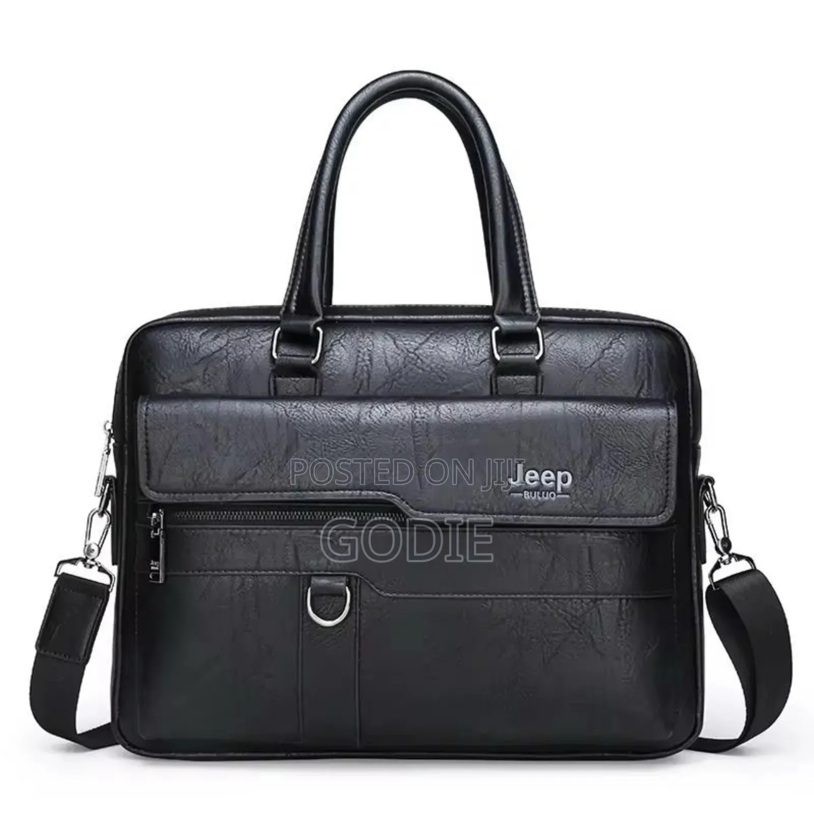 Jeep Buluo Leather Laptop Bag.