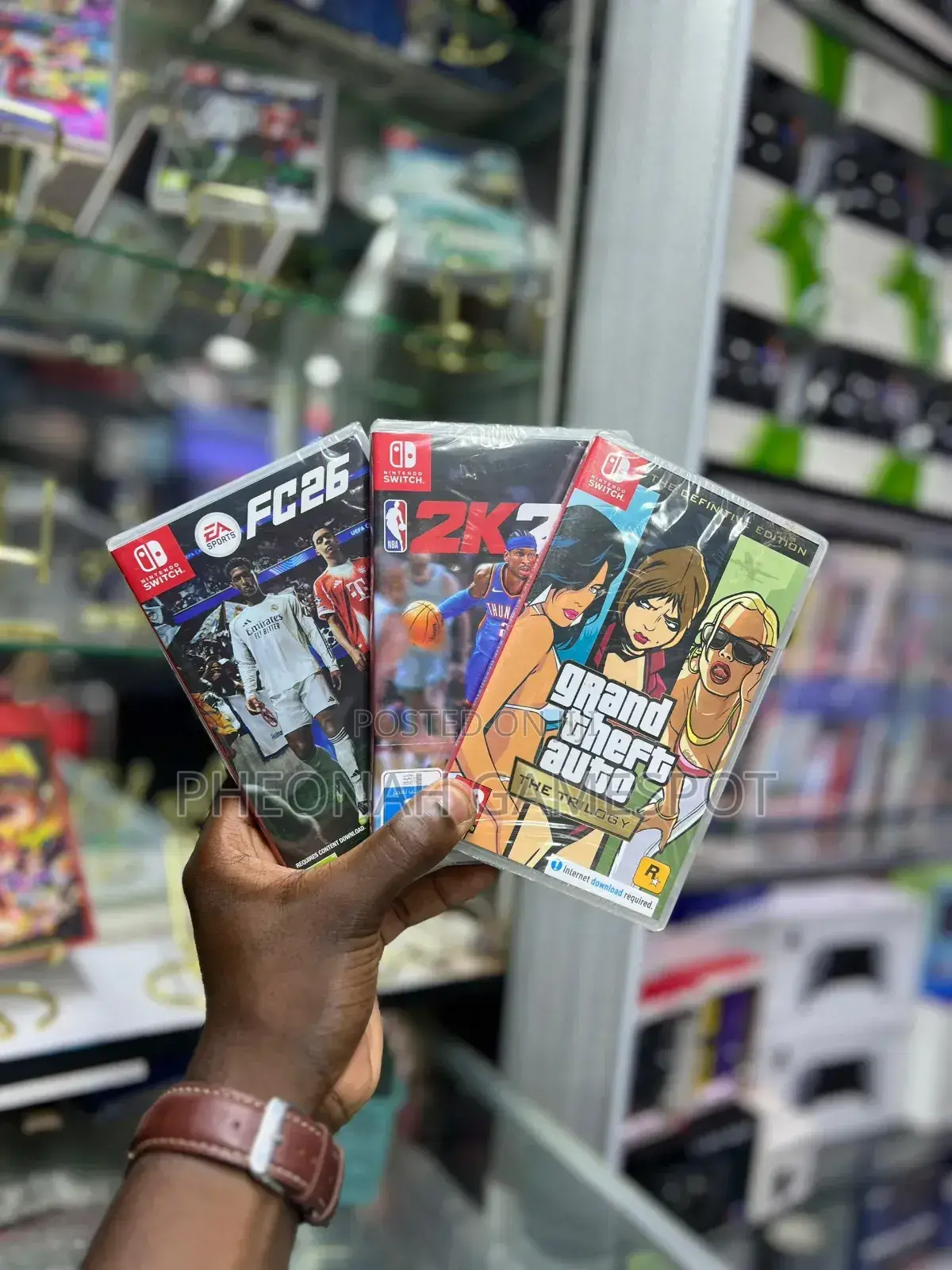 Fc26, Nba2k26 and Gta Trilogy. All Games for Nintendo Switch