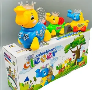 Cute Elephant Clever Musical Train Toy