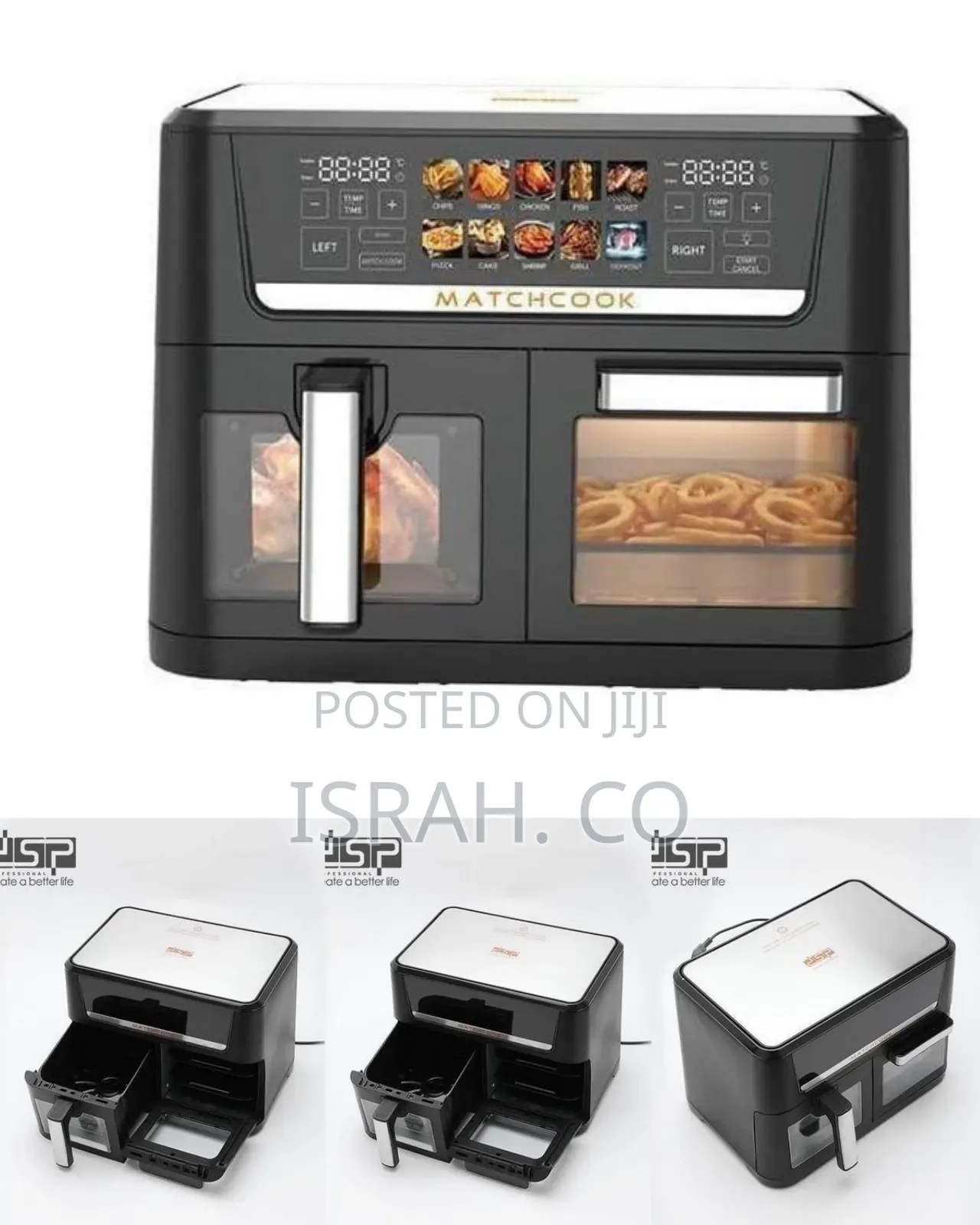 DSP Powerful 2-in-1 Dual-Basket Air Fryer Oven, 14l (Model Kb2188)
