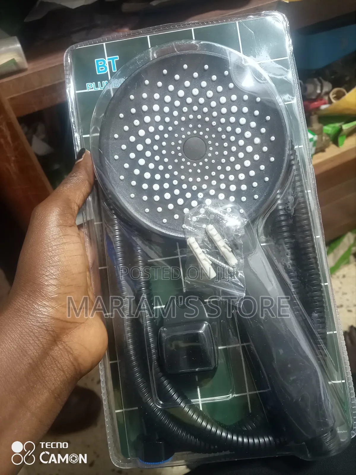 Telephone Shower Black