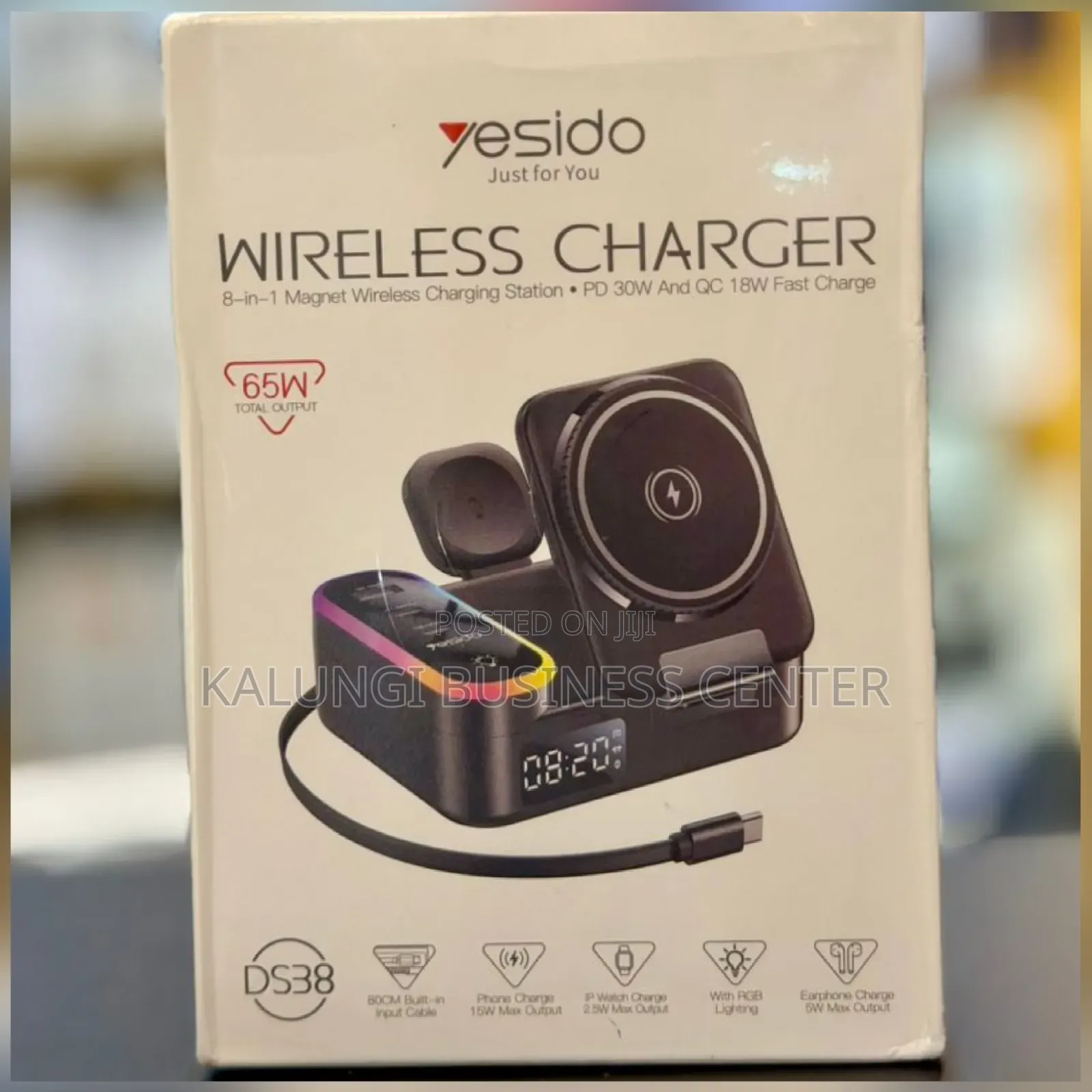 Wireless Charger Yesido 8in1 65w Luminous Wireless Charging Station Pd