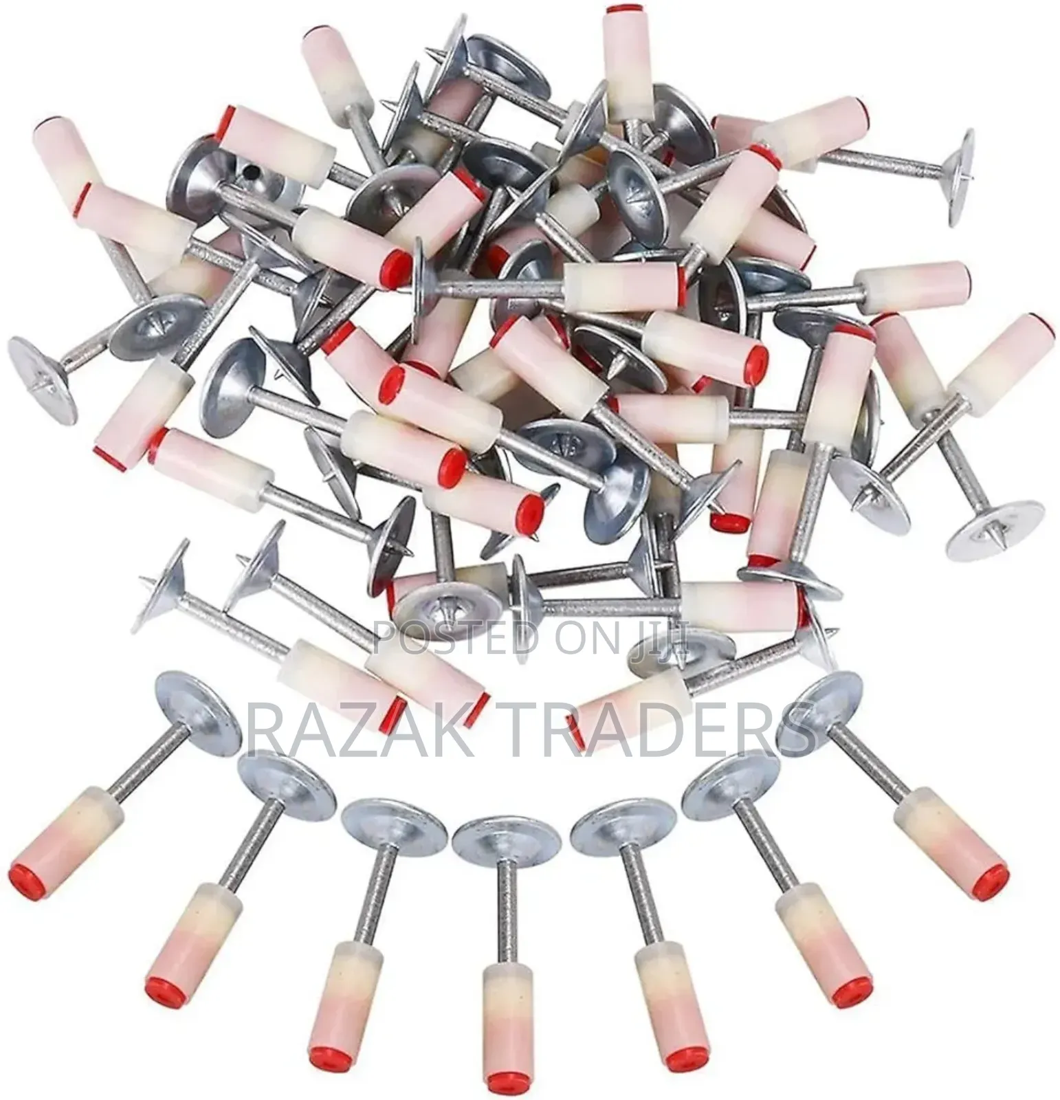 Nail Gun Manual Steel Nails(50pcs) 7.3mm Round Nails Wall Fastening