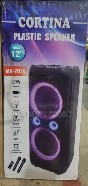 Cortina 12"Dual Plastic Speaker System Md-2016
