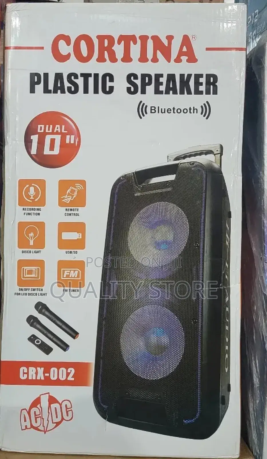 Cortina 10"Dual Plastic Speaker System CRX-002