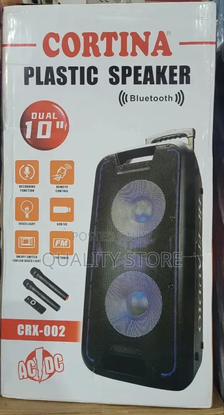 Cortina 10"Dual Plastic Speaker System CRX-002