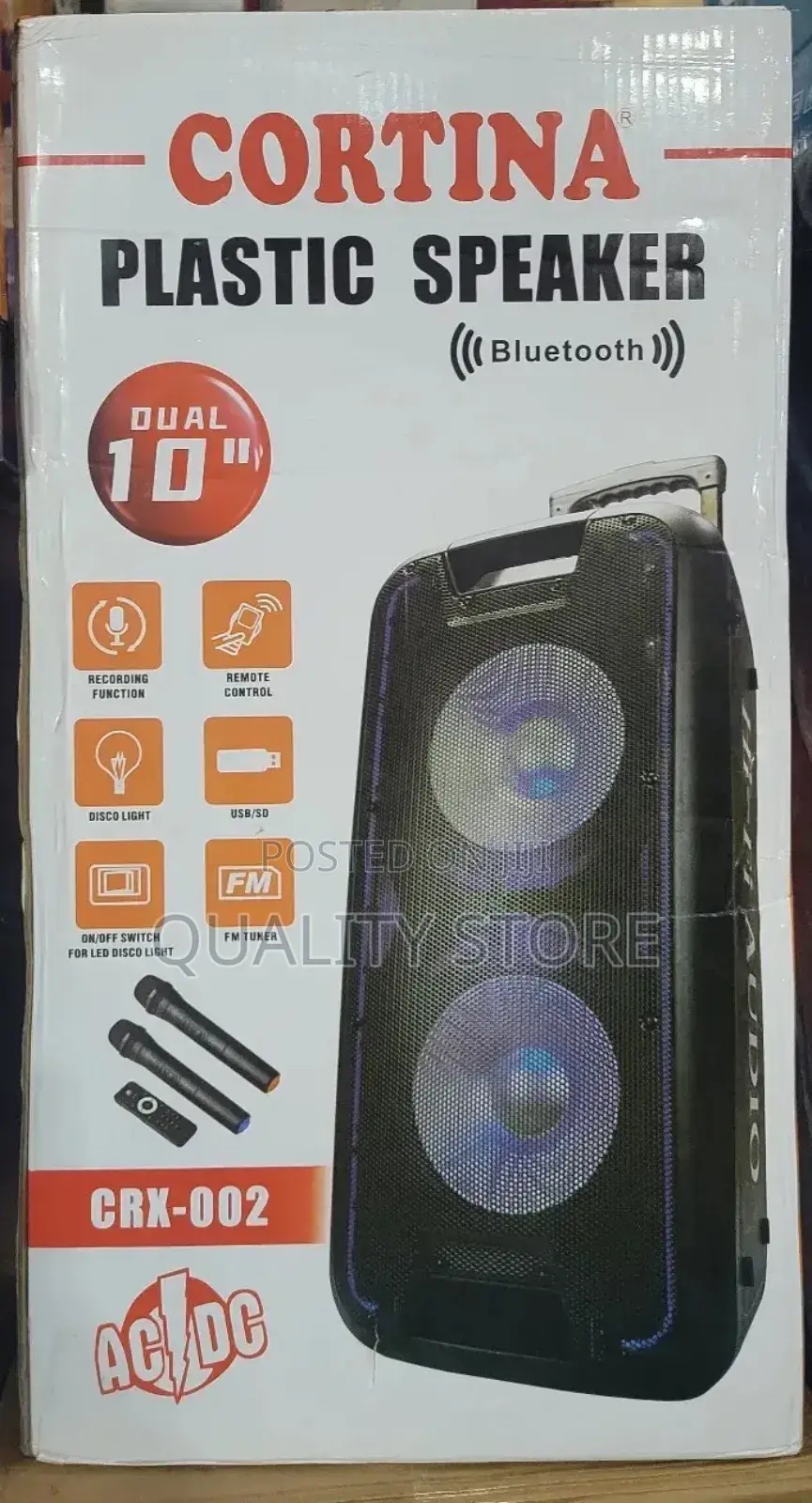 Cortina 10"Dual Plastic Speaker System CRX-002