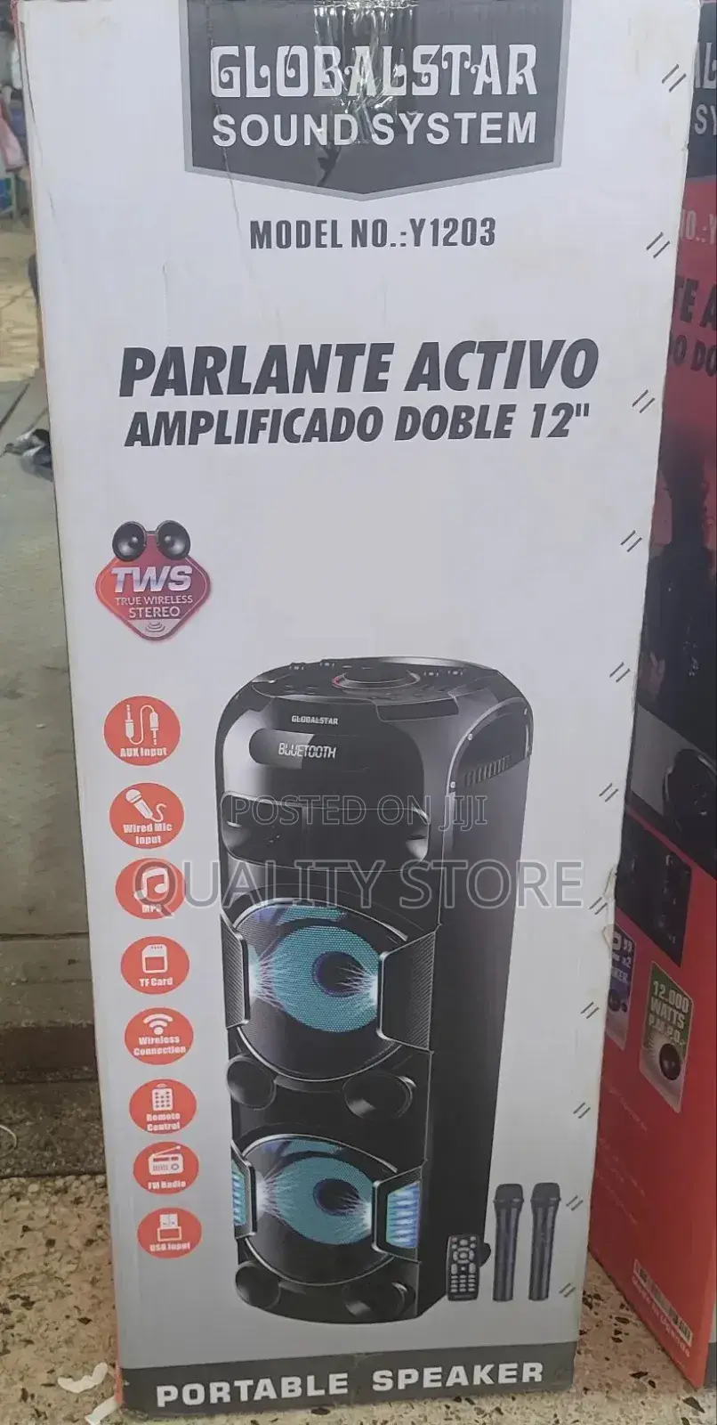 Global Star 12" Dual Portable Speaker System Y1203