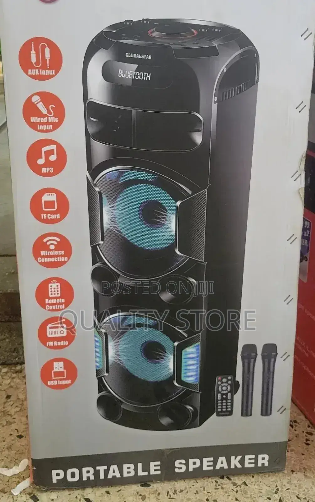 Global Star 12" Dual Portable Speaker System Y1203